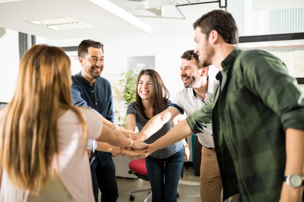 Grupo de pessoas em Treinamento e Desenvolvimento.